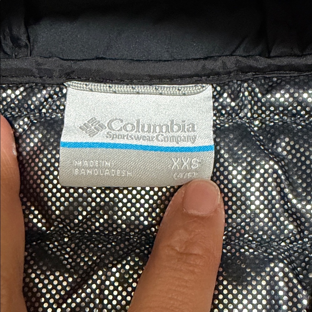 Columbia Kids Two-Tone Hooded Puffer Jacket - Black & Gray - Picture 3 of 4
